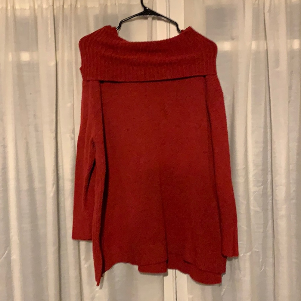 Burnt Orange oversized turtle neck sweater